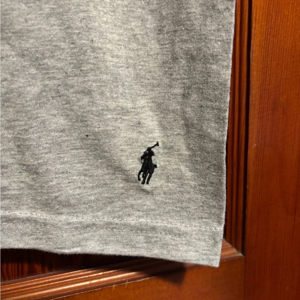 POLO RALPH LAUREN Gray V-Neck Men's Classic Fit T-Shirt Size Large - Picture 2 of 4